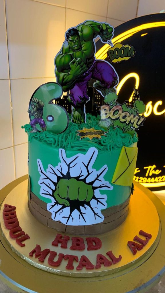 Hulk Theme Cake